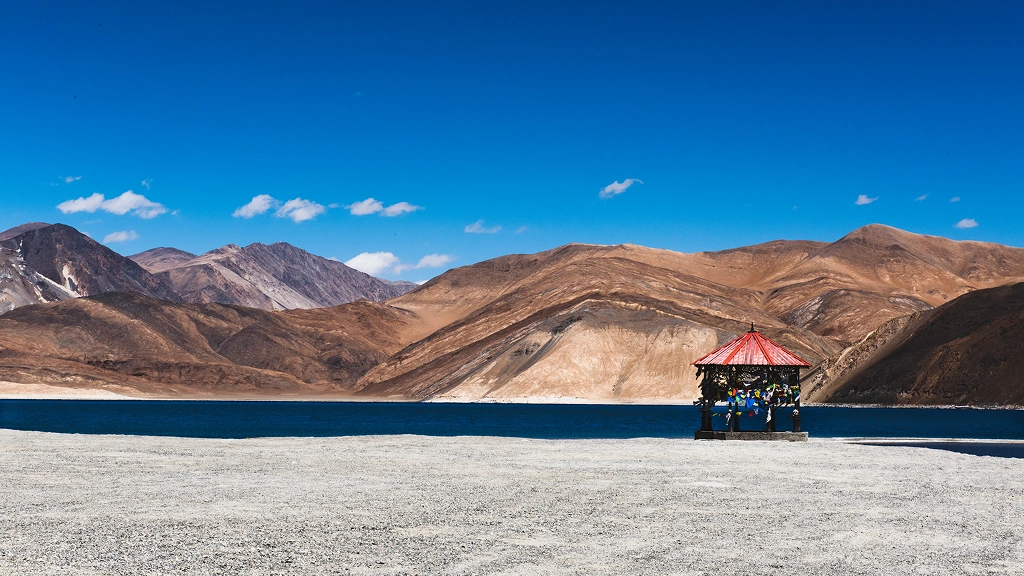 Hanle landscape with clear skies and peaceful mountain surroundings